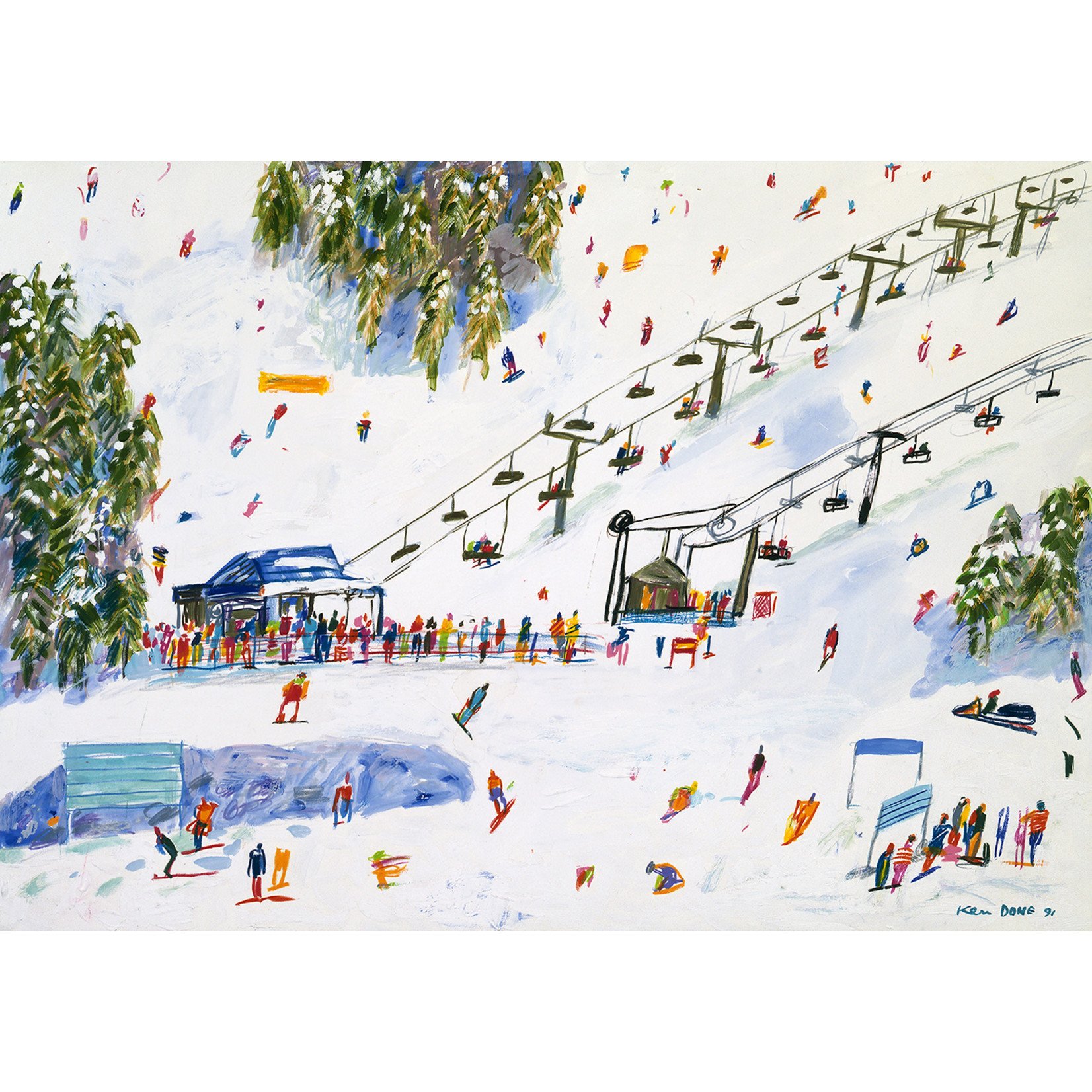 Limited Edition Prints On the slopes, 1991