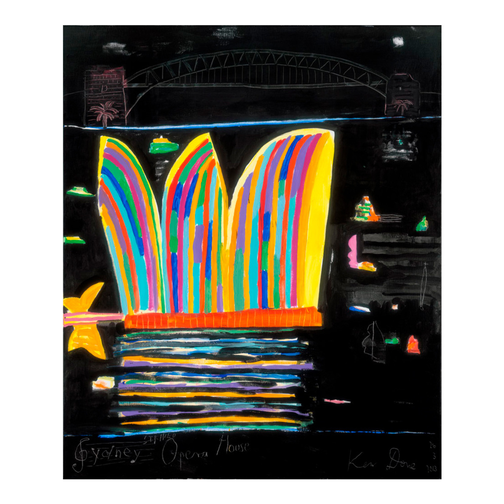 Limited Edition Prints Sydney striped Opera House, 2013