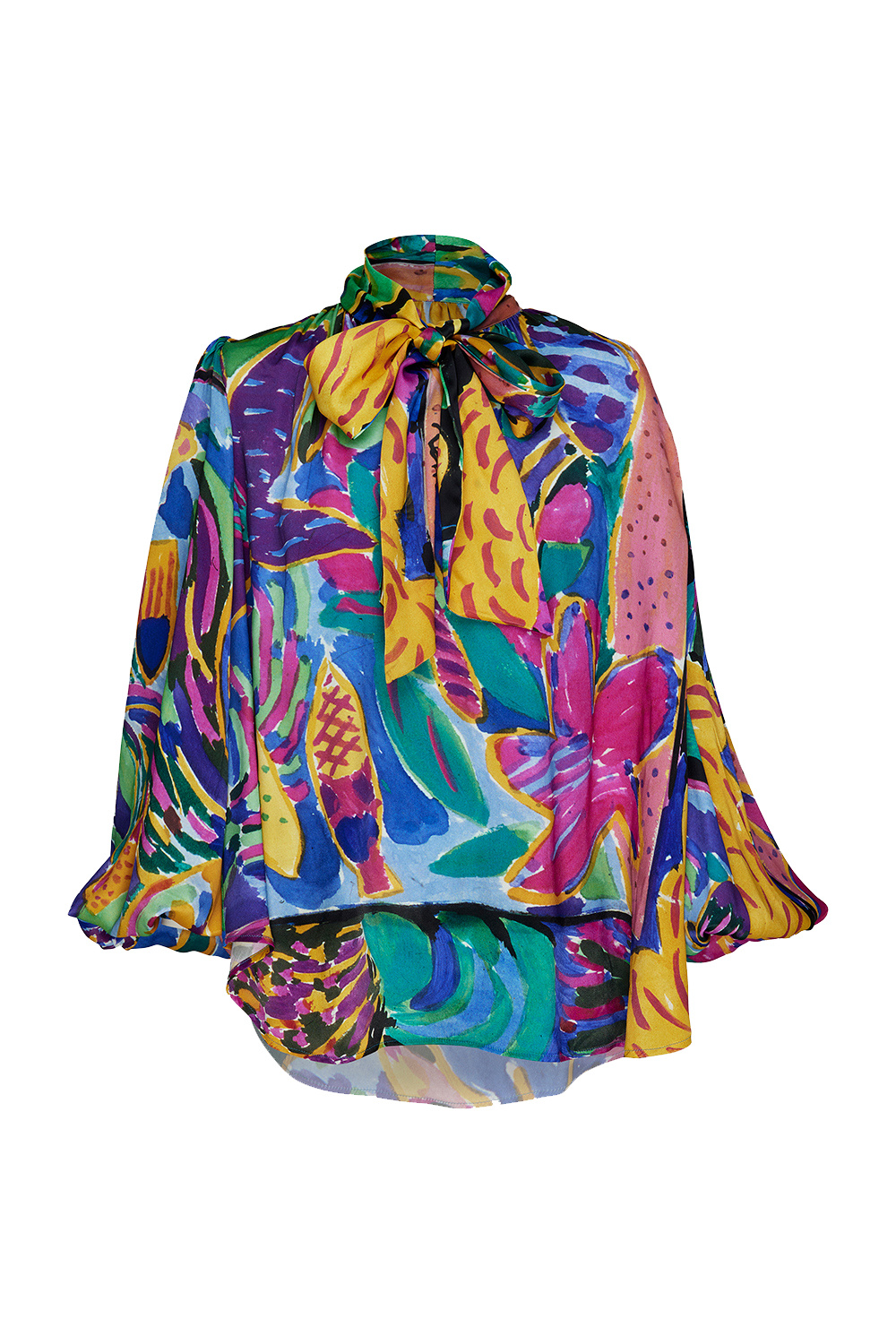 Watercolour reef tie blouse RWB x Ken Done - Ken Done Gallery