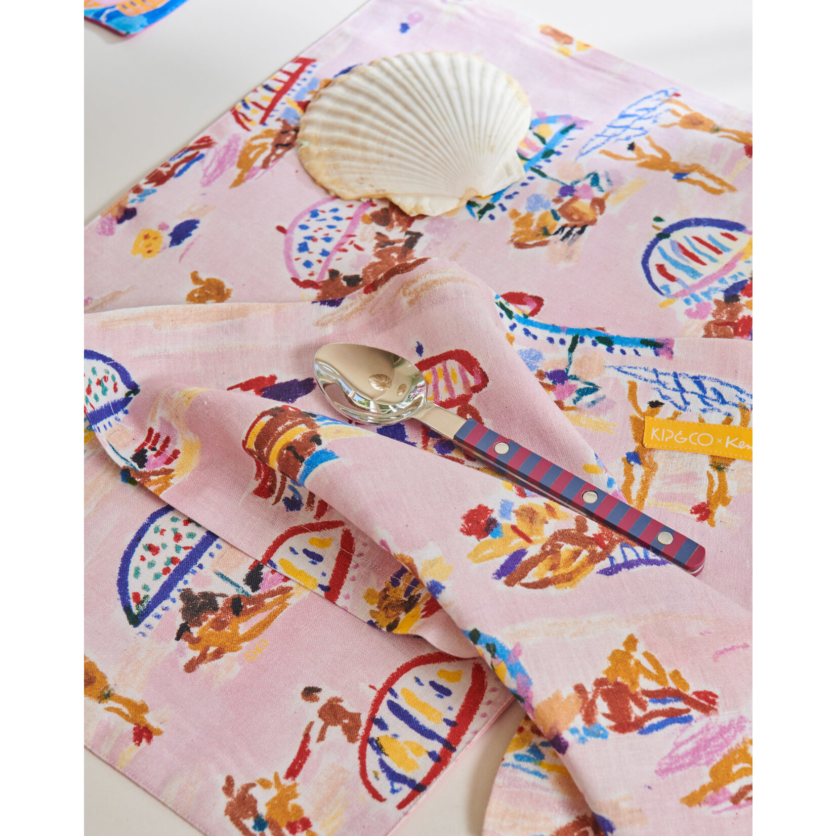 Homewares 'Beach Days' Linen Napkin Set - Kip&Co x Ken Done