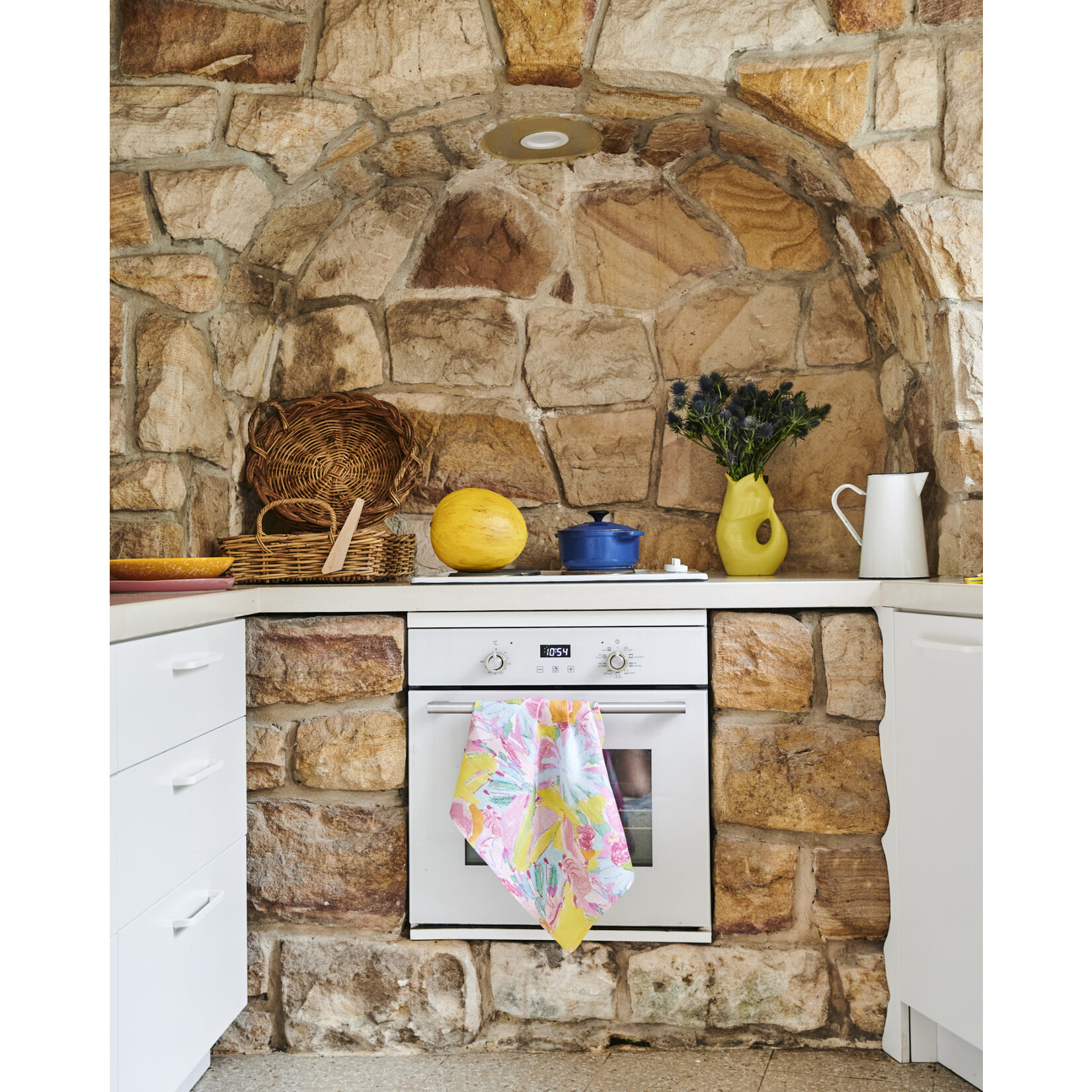 Homewares 'Pastel Blooms' Linen Tea Towel - Kip&Co x Ken Done