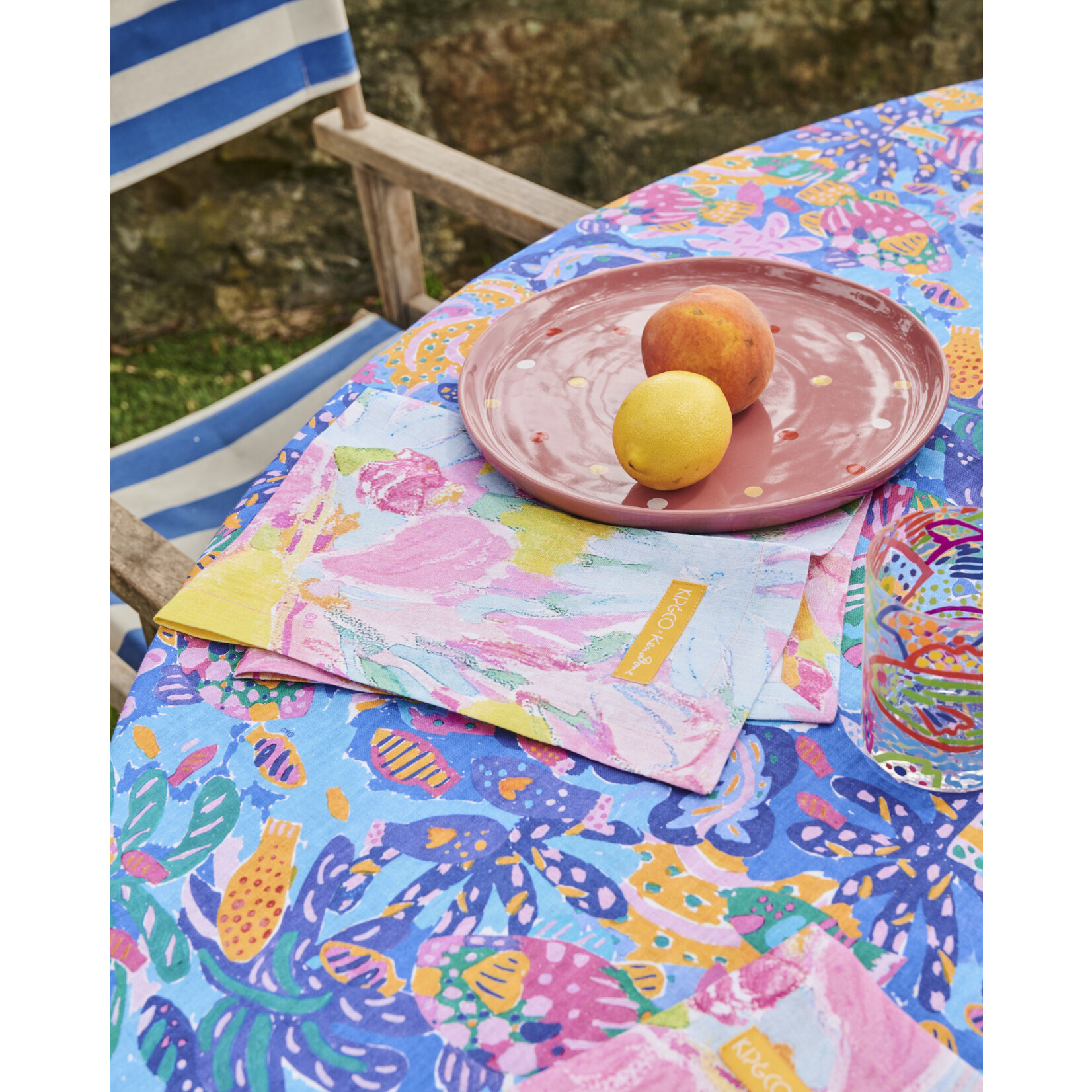 Homewares 'Pastel Blooms' Linen Napkin Set - Kip&Co x Ken Done