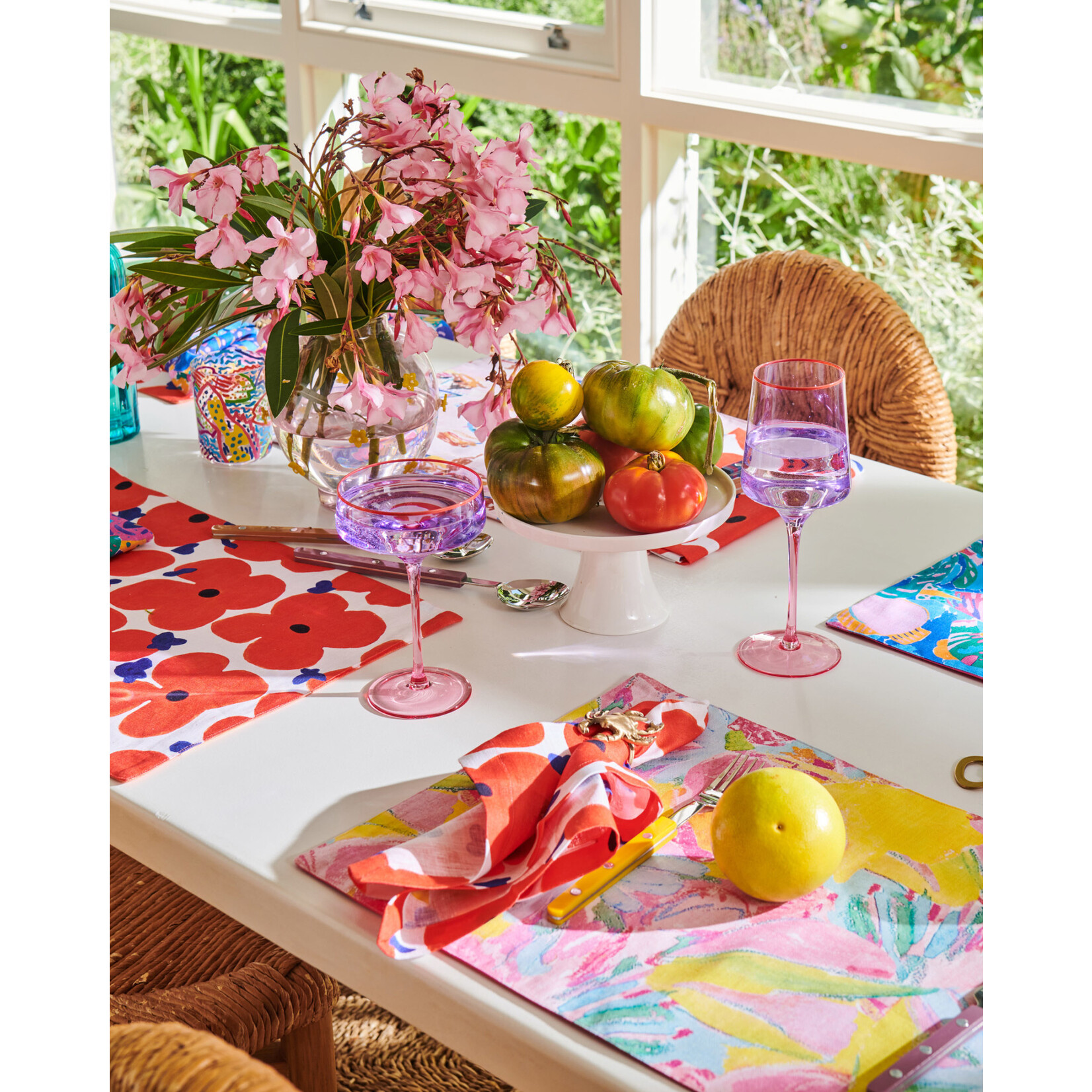 Homewares 'Pastel Blooms' Linen Placemat Set - Kip&Co x Ken Done