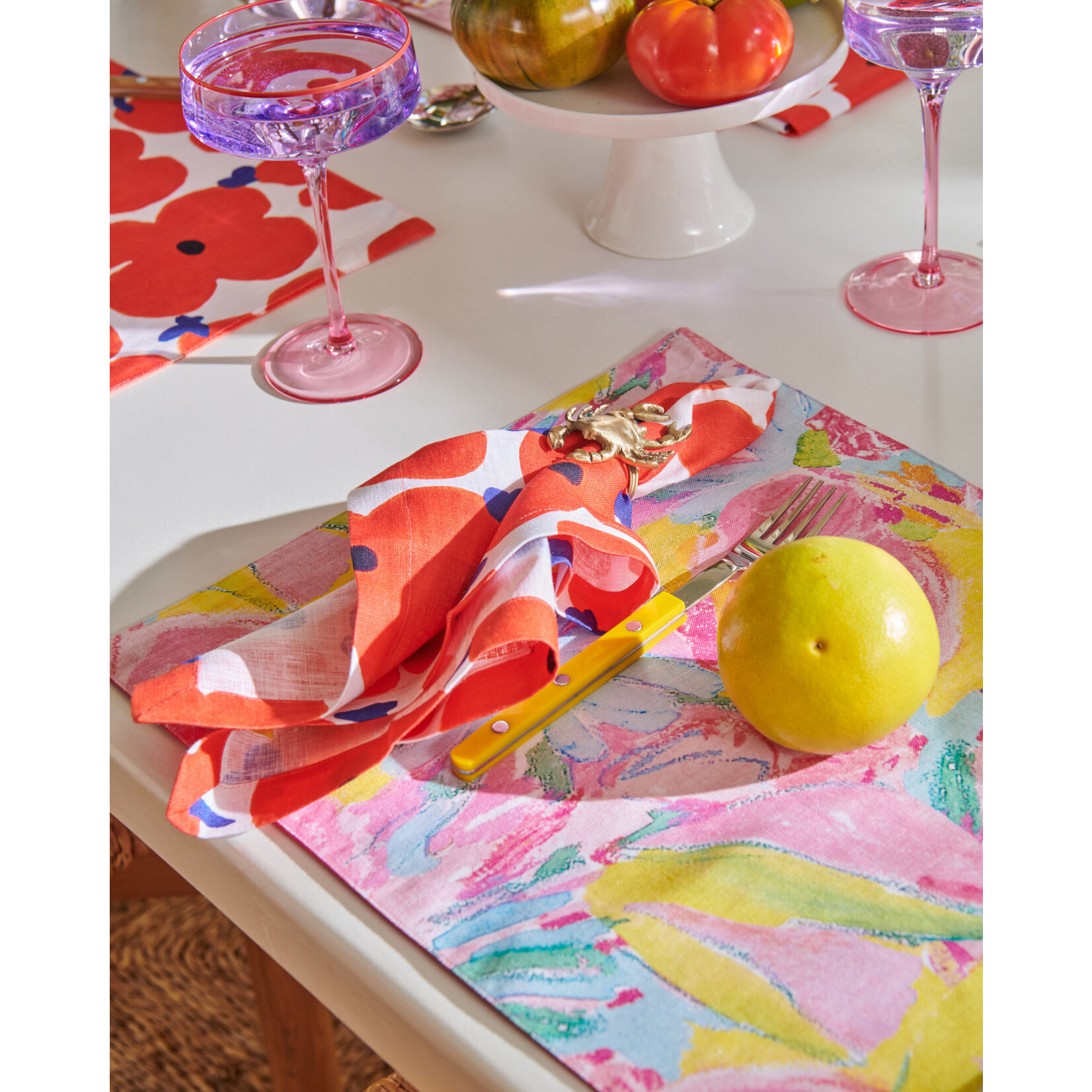 Homewares 'Pop Floral' Linen Napkin Set - Kip&Co x Ken Done