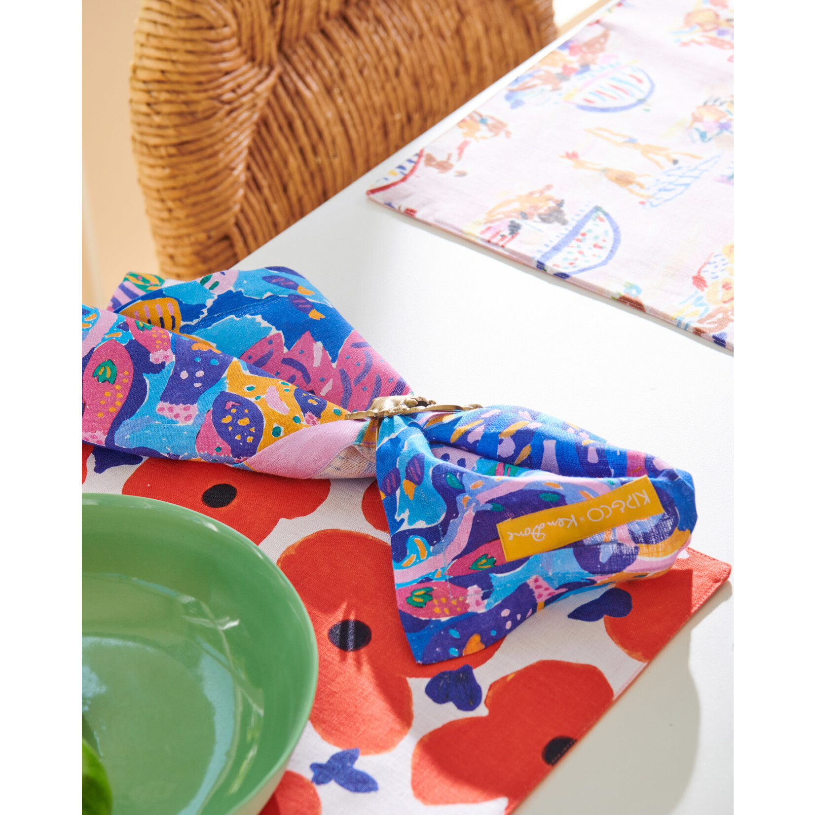 Homewares 'Reef Garden' Linen Napkin Set - Kip&Co x Ken Done