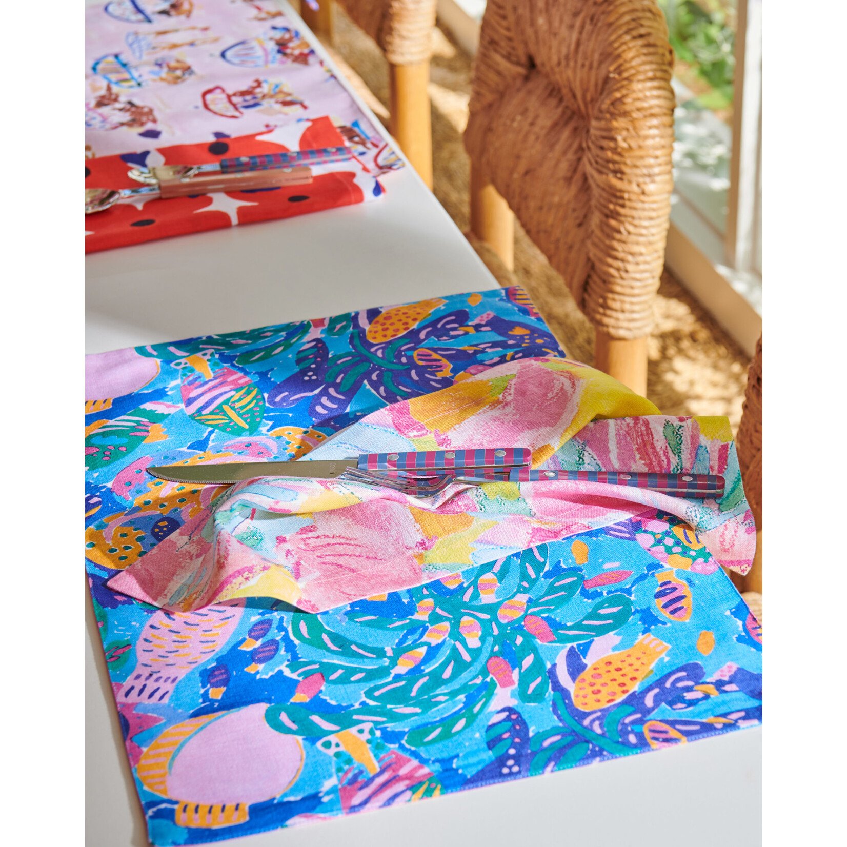 Homewares 'Reef Garden' Linen Placemat Set - Kip&Co x Ken Done