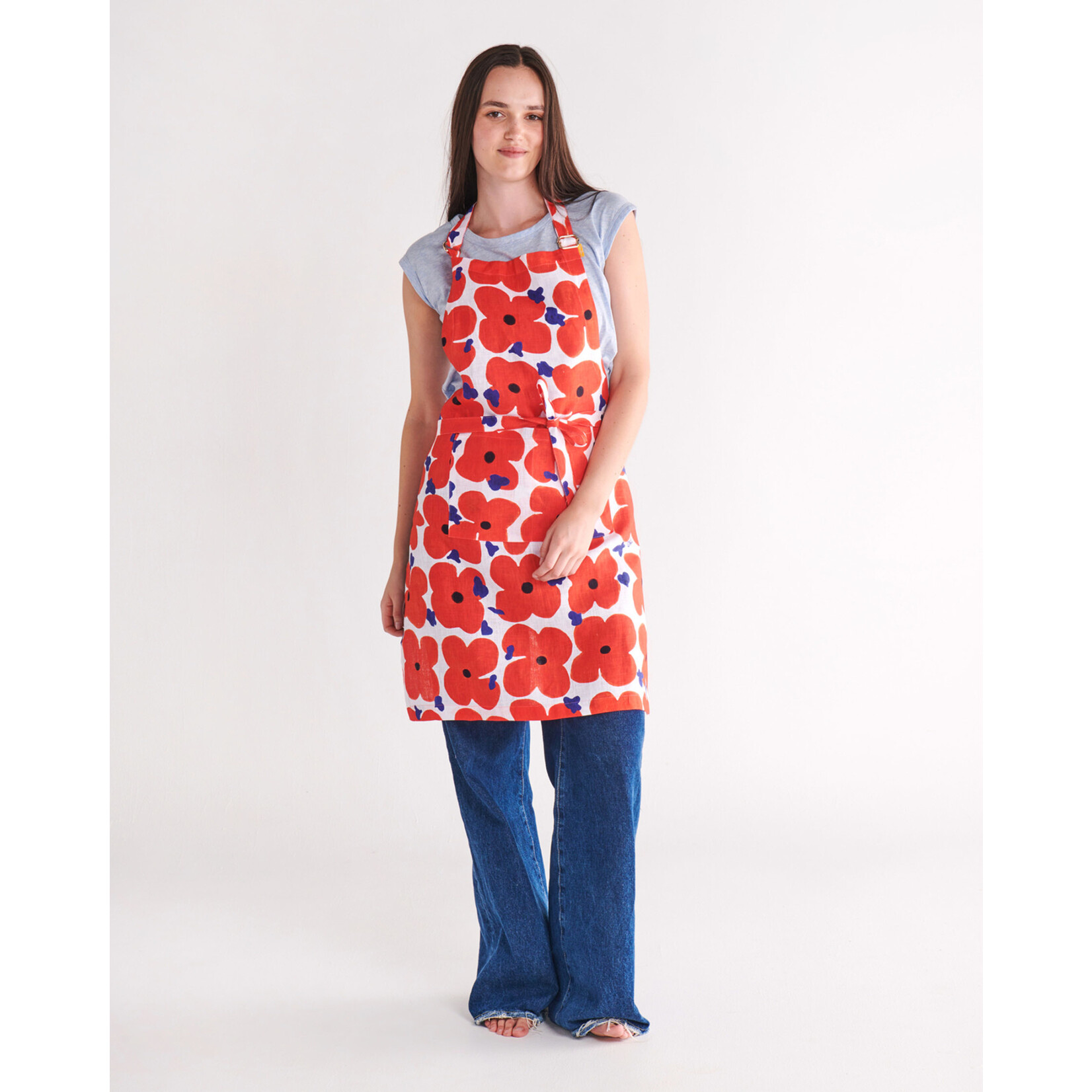 Homewares 'Pop Floral' Linen Apron - Kip&Co x Ken Done