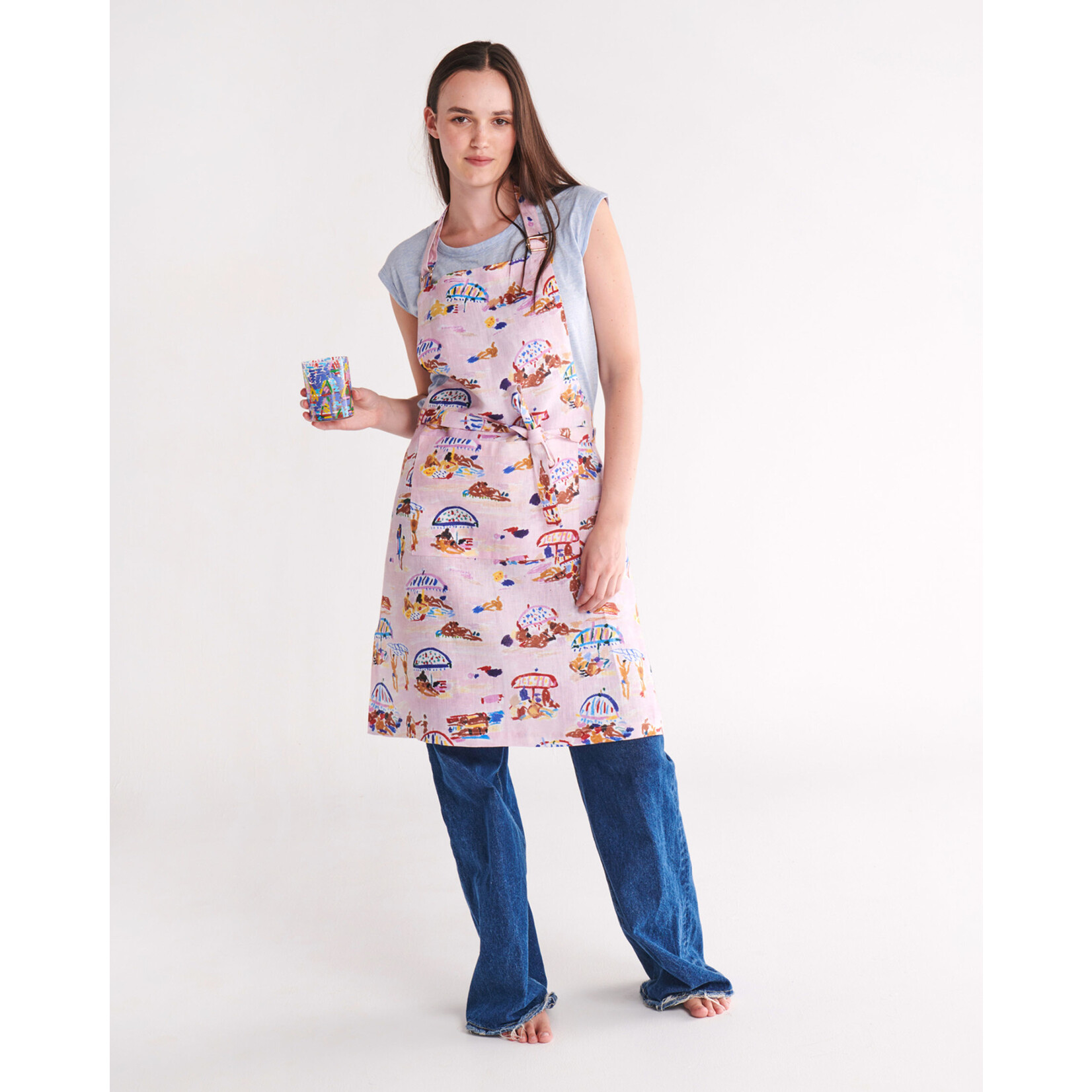 Homewares 'Beach Days' Linen Apron - Kip&Co x Ken Done