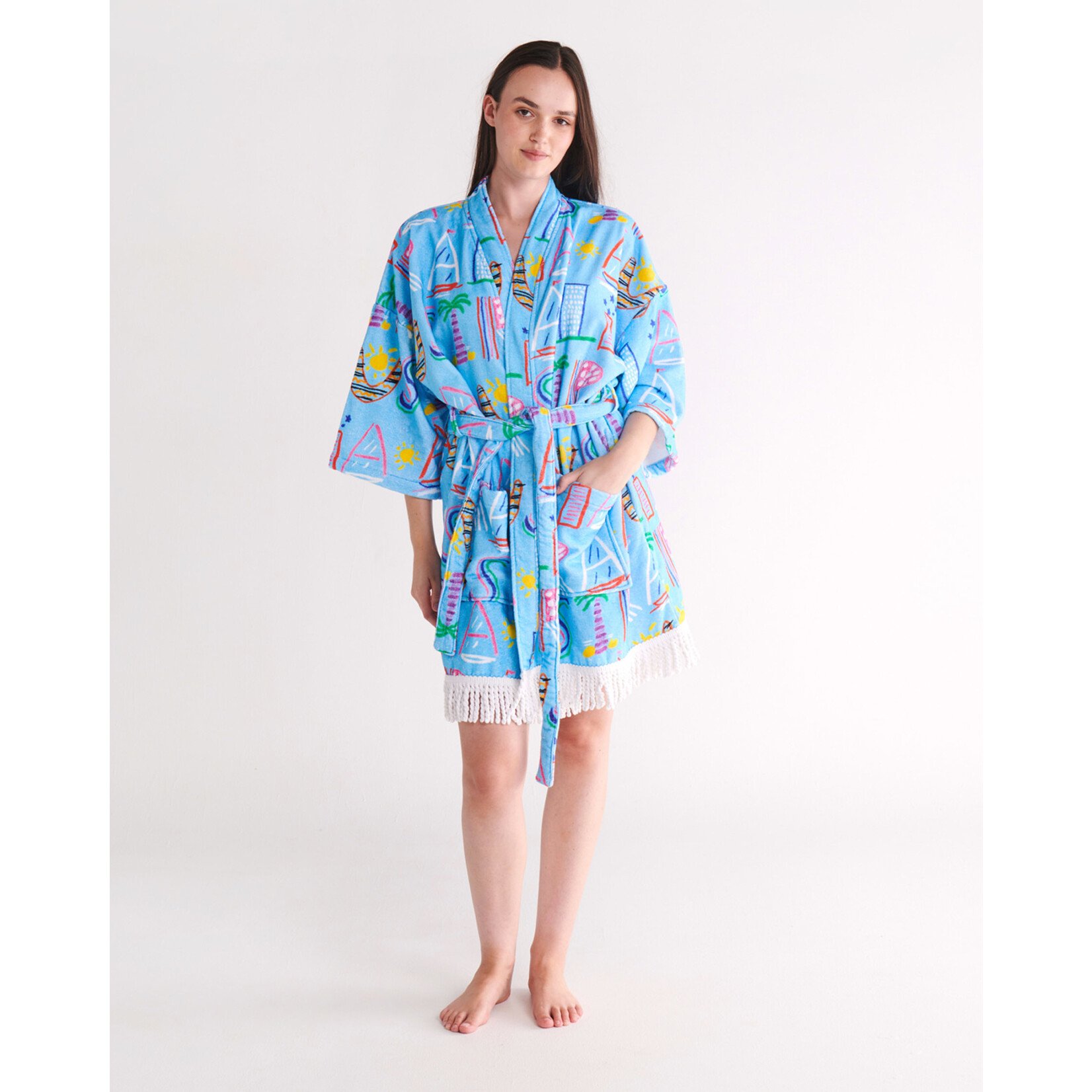 Clothing 'Australia Mate' Terry Mini Bath Robe - Kip&Co x Ken Done