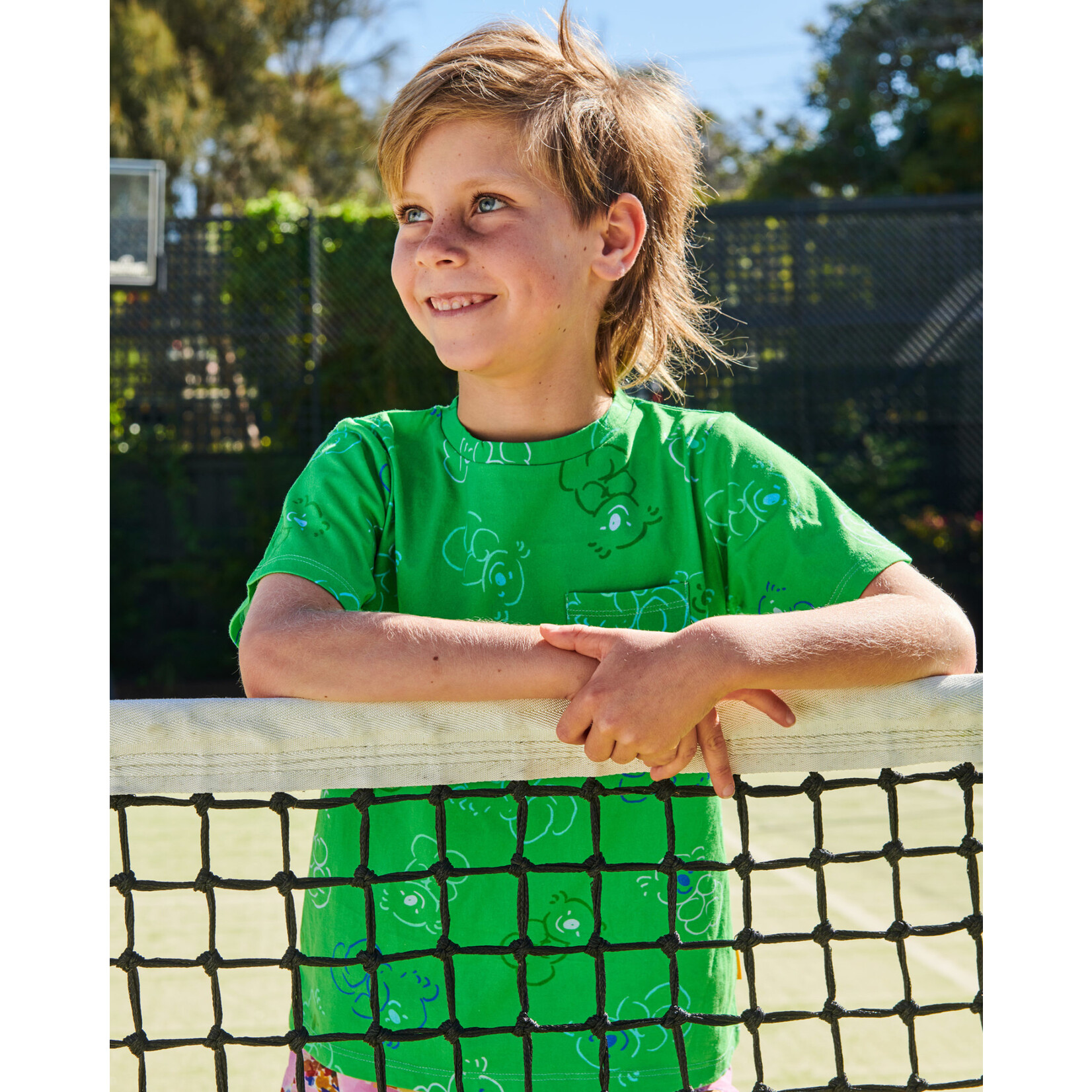 Kids 'Koala Cuddles' Green Organic Kids T-Shirt - Kip&Co x Ken Done