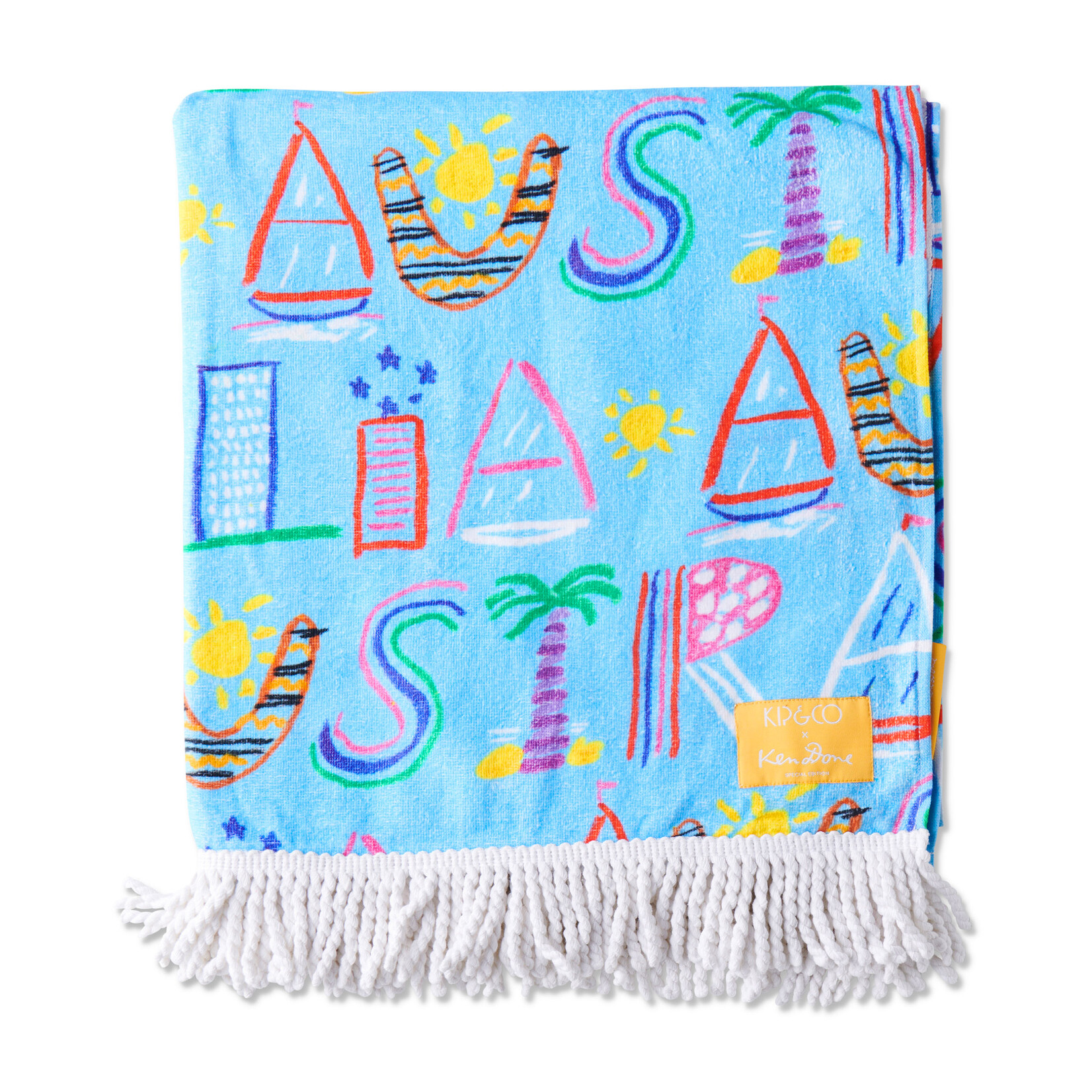 Homewares 'Australia Mate' Terry Beach Towel - Kip&Co x Ken Done