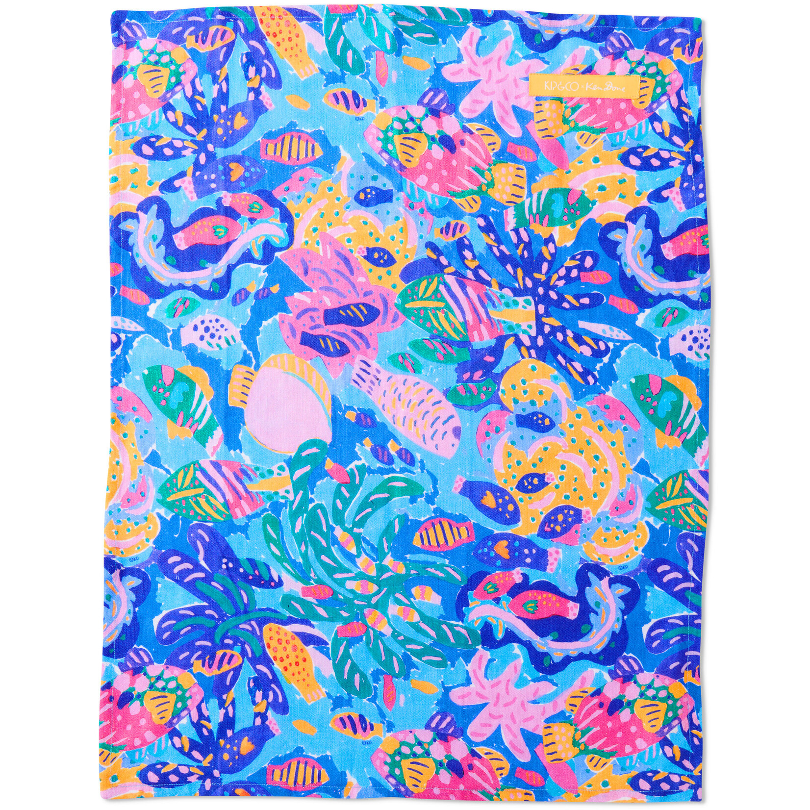 Homewares 'Reef Garden' Linen Tea Towel - Kip&Co x Ken Done