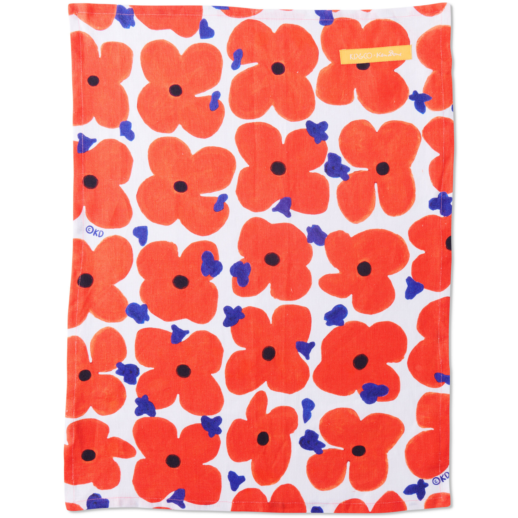 Homewares 'Pop Floral' Linen Tea Towel - Kip&Co x Ken Done