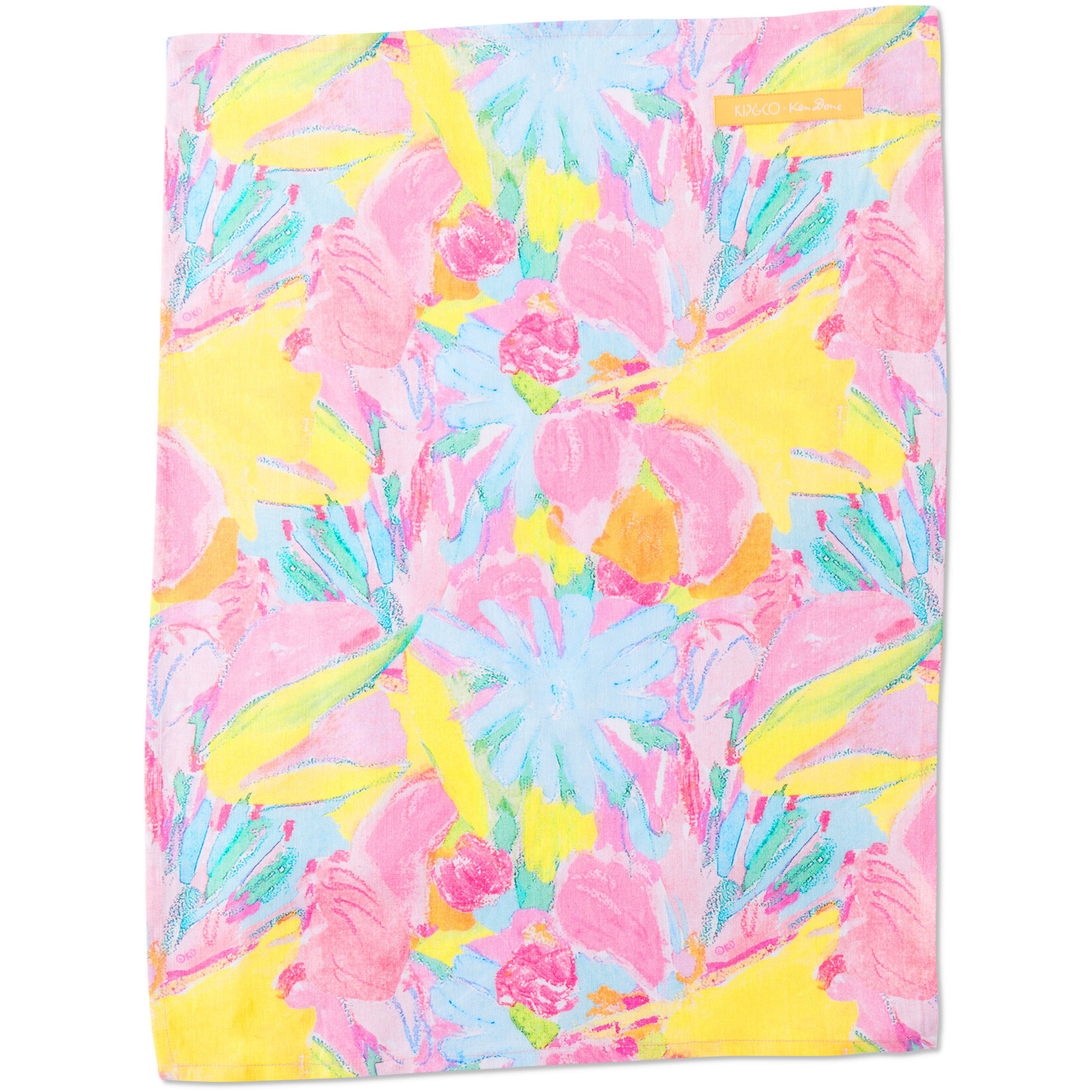 Homewares 'Pastel Blooms' Linen Tea Towel - Kip&Co x Ken Done