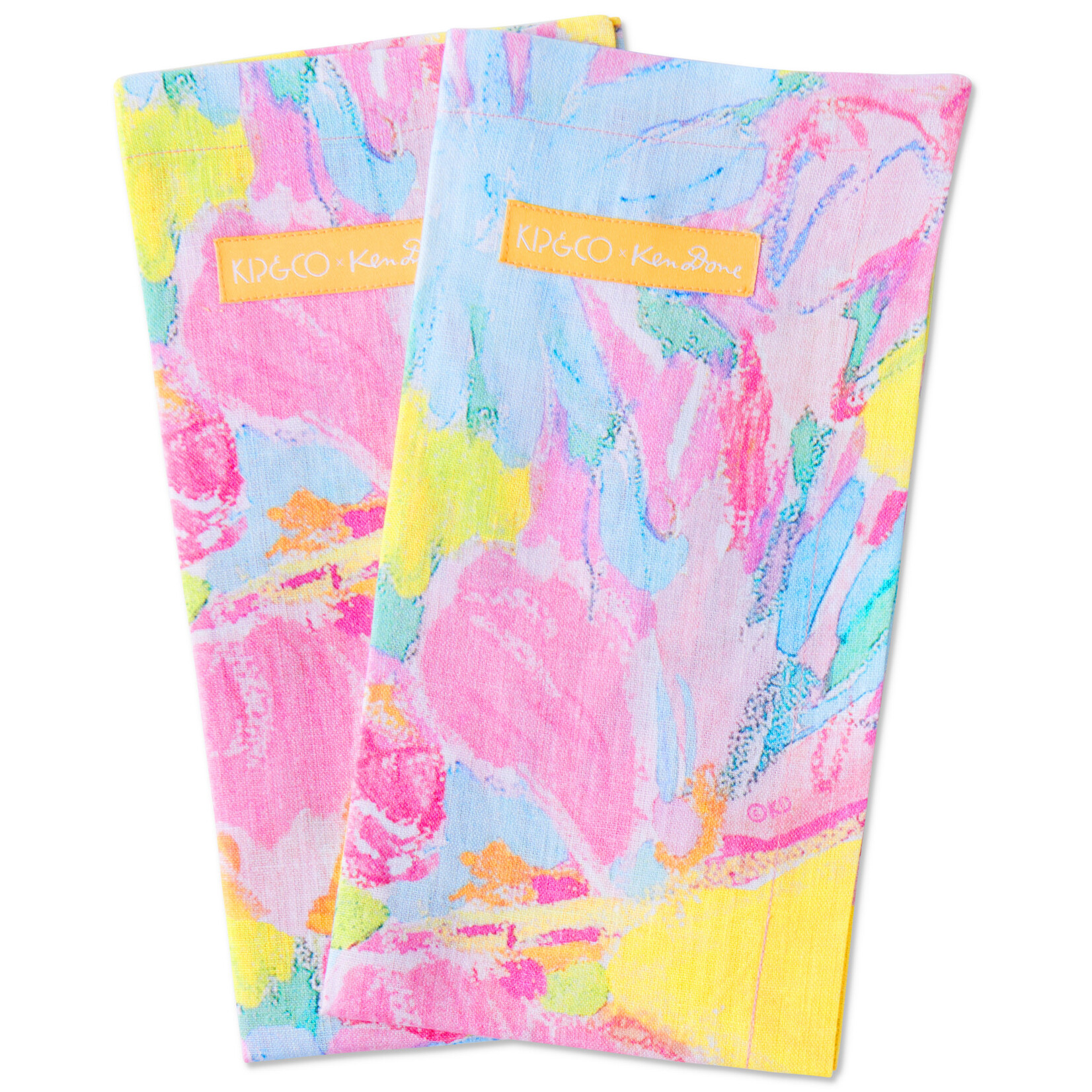 Homewares 'Pastel Blooms' Linen Napkin Set - Kip&Co x Ken Done