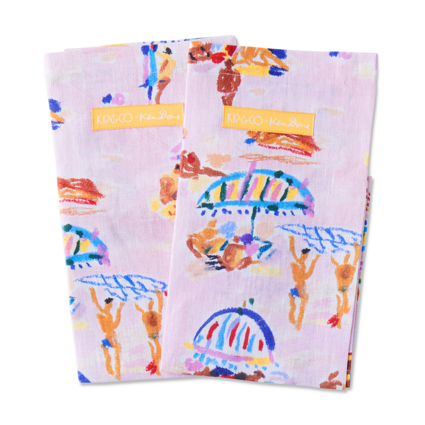 Homewares 'Beach Days' Linen Napkin Set - Kip&Co x Ken Done