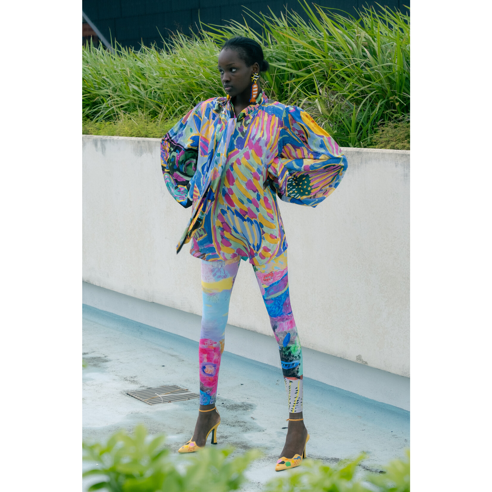 Clothing 'Reef garden' tie blouse RWB x Ken Done