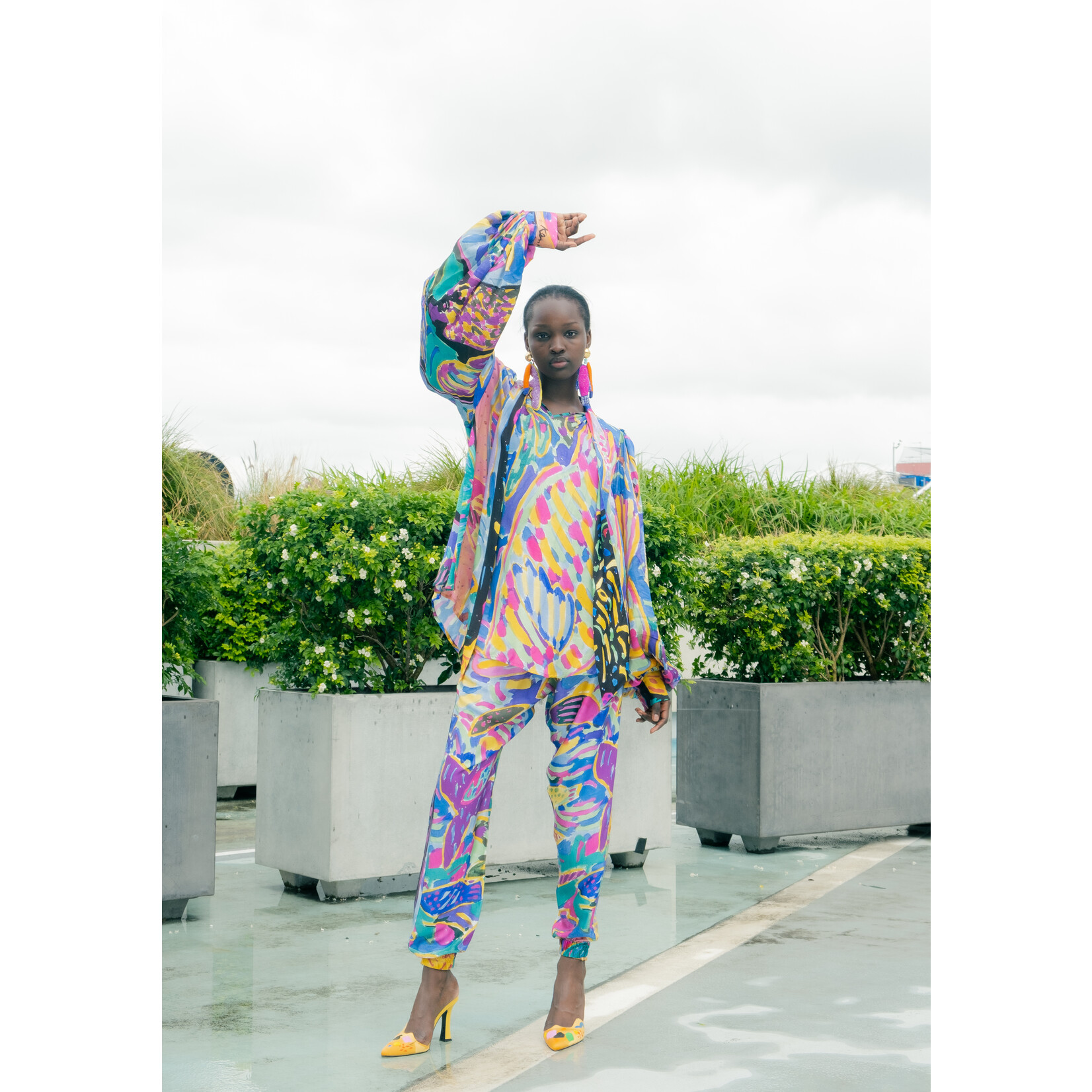 Clothing 'Reef garden' tie blouse RWB x Ken Done