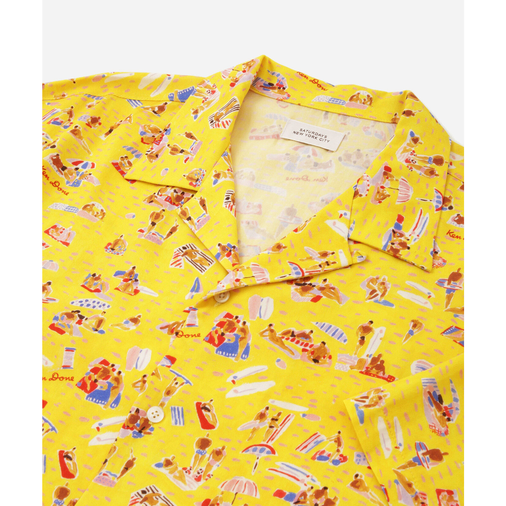 Clothing 'Beach' Open Collar Shirt - Saturdays NYC x Ken Done