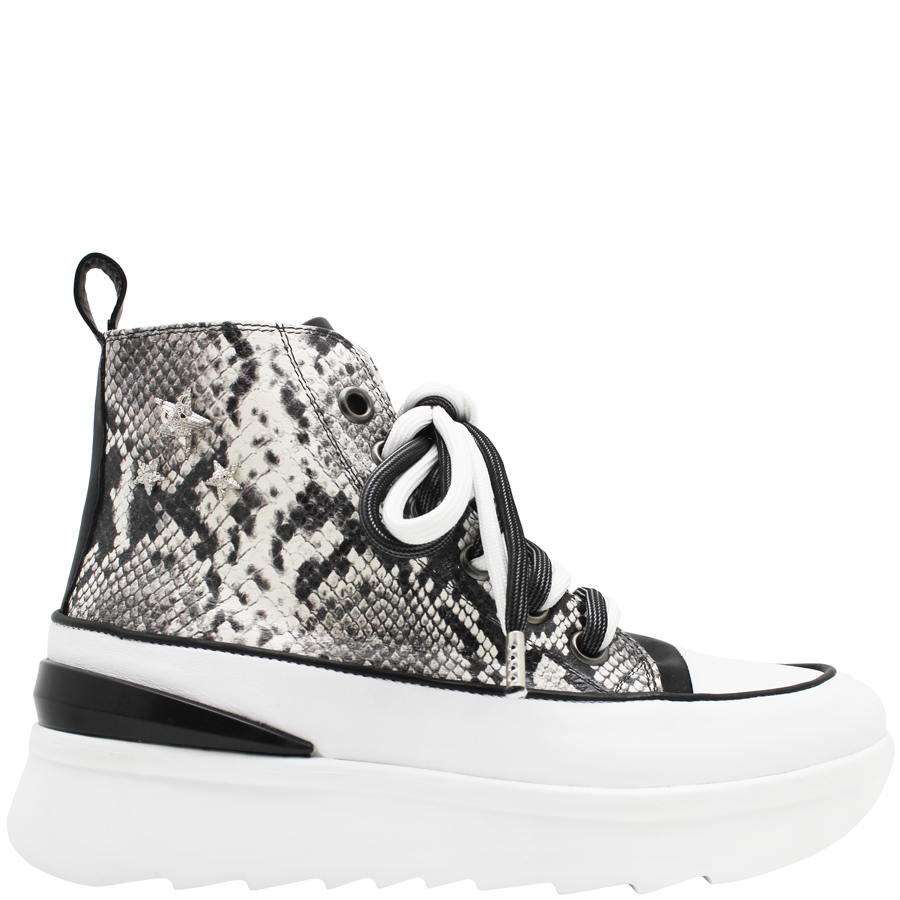snake print high top sneakers