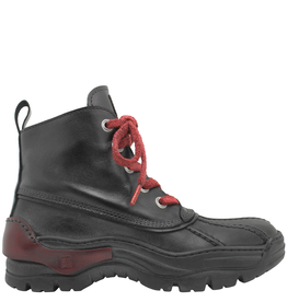 Moma Moma Black Red Lace-Up Sneaker 9089