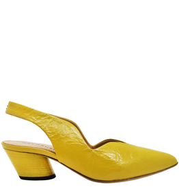 Halmanera Halmanera Yellow Patent Sling-Back With Matching Heel 2004