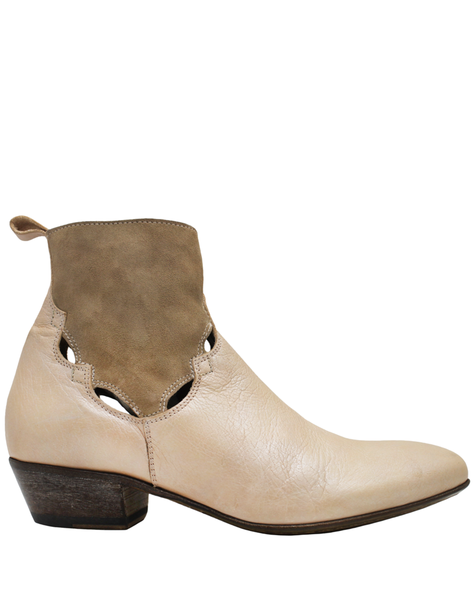 blush suede ankle boots