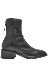Moma Moma Black  Back Zipper Ankle  Boot With Square Toe 9610