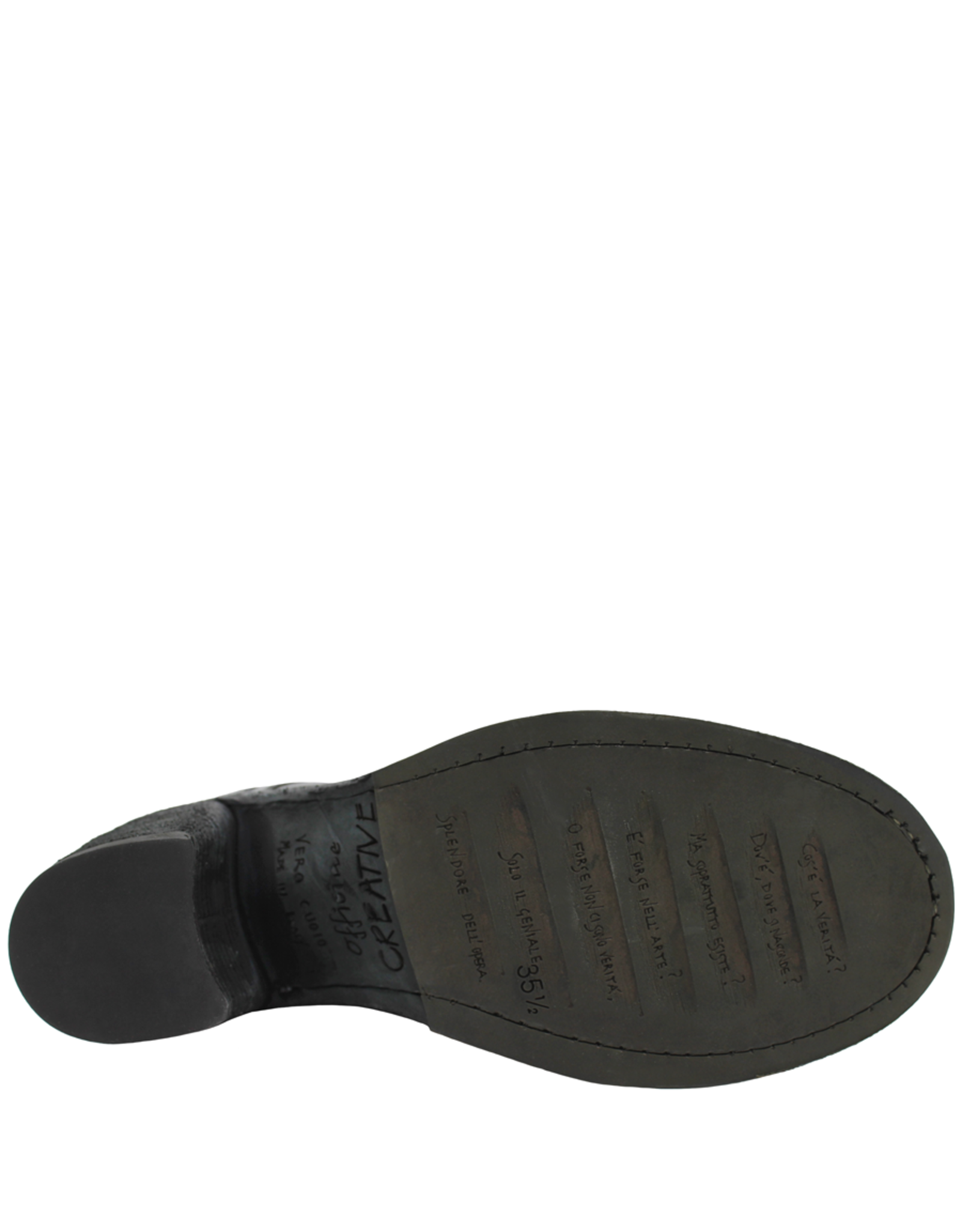 Officine Creative OfficineCreative Black Lace-Up Ankle Boot W/Zipper Agnes