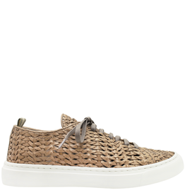 Officine Creative- Naxos Taupe Lace-Up Sneaker