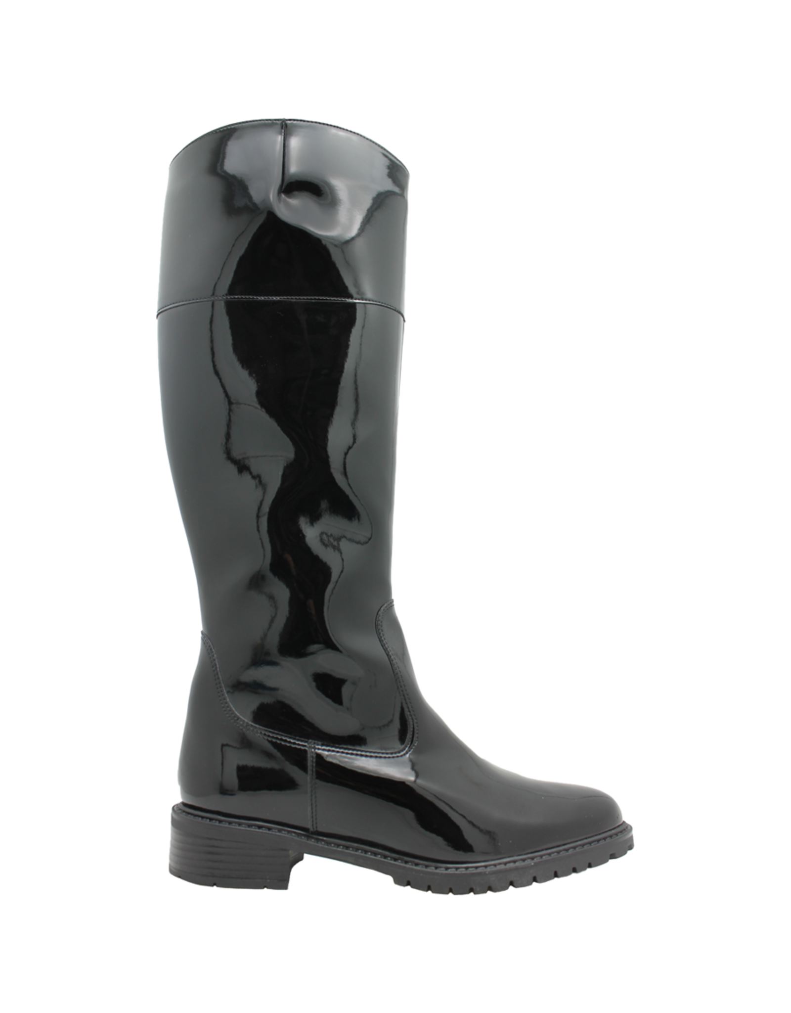 PalmrothOriginal Palmroth Black PatentWaterproof Knee BootWith Fleece Lining 9318