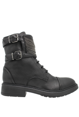 Now Now Black 2 Buckle with Chains Boot 7015