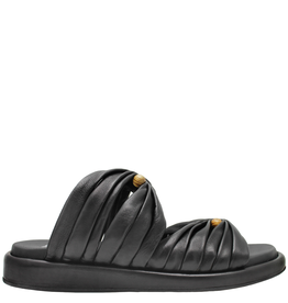 Now Now Black Pleated Mule 7438