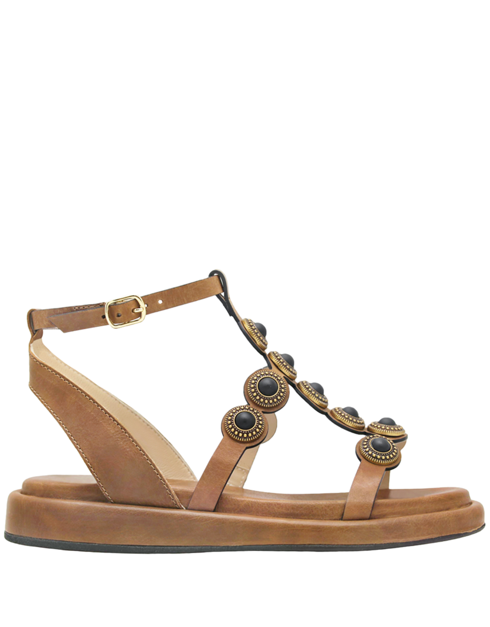Now Now Camel T-Strap with Jewels 7442