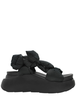 Elena Iachi Elena Iachi  Black Puffy Asym. Sandal with Tread Sole 3260