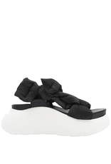 Elena Iachi Strategia  Black /White Puffy Asym Sandal-3260