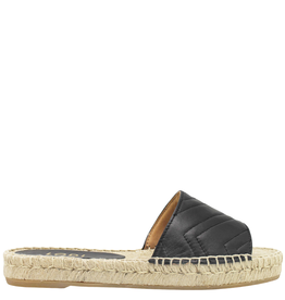 Lodi Gadea Black Nappa Espadrille Mule Agra