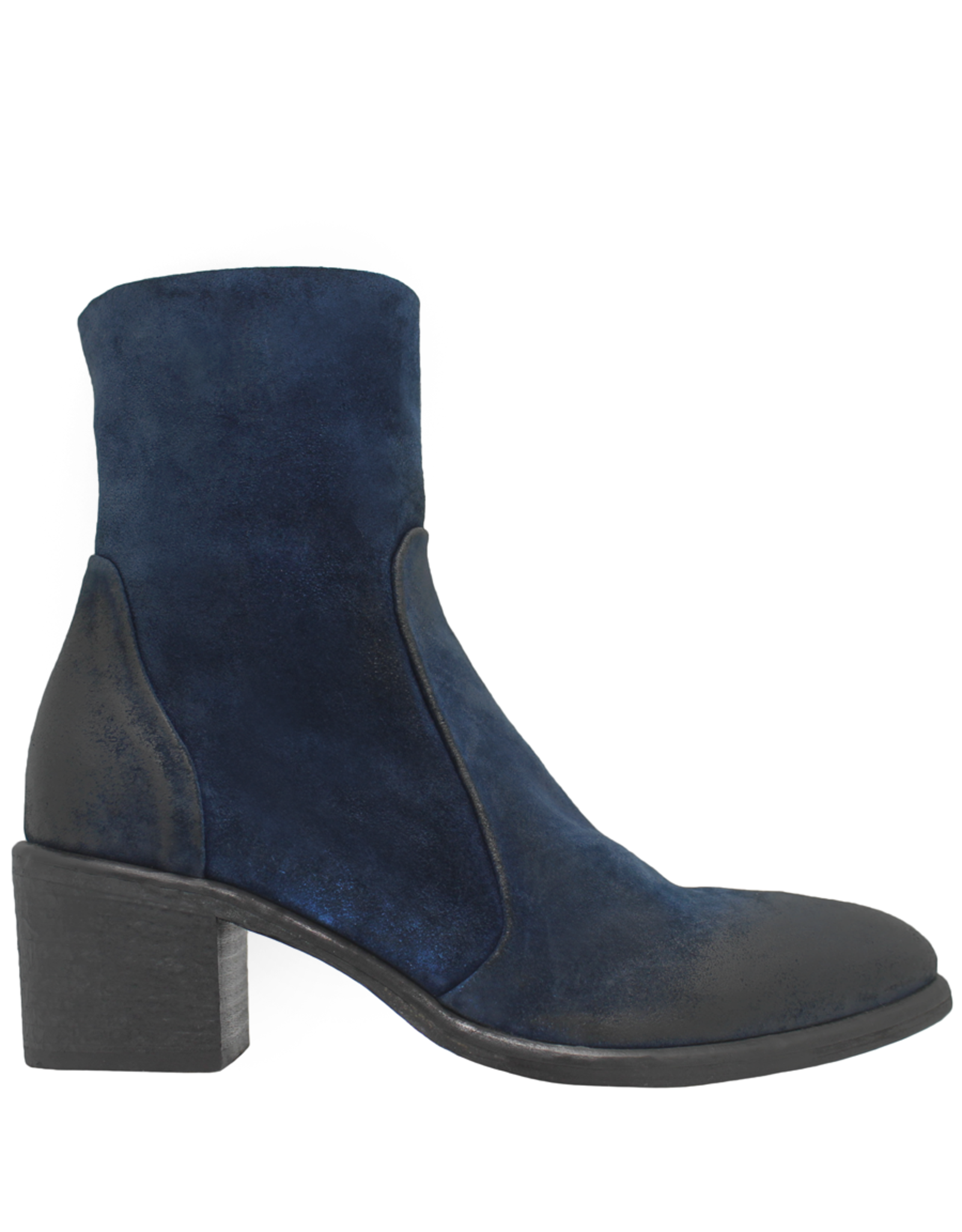 ElenaIachi ElenaIachi  Blue Suede Boot Side Zipper 4561