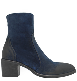 ElenaIachi ElenaIachi  Blue Suede Boot Side Zipper 4561