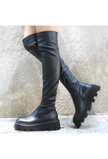 ElenaIachi ElenaIachi Black Over The Knee Tread Boot 2726