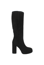 VicMatie Black Suede Midcalf Platform 5200