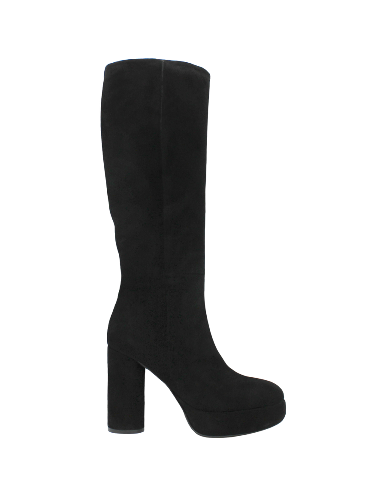 VicMatie Black Suede Midcalf Platform 5200