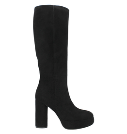 VicMatie Black Suede Midcalf Platform 5200