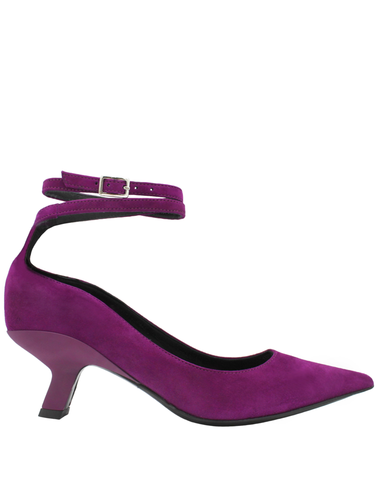 VicMatie VicMatie Purple Suede Kitten Heel With Ankle Tie 5304