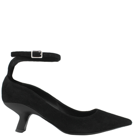 VicMatie VicMatie  Black Suede Kitten Heel With Ankle Tie 5304