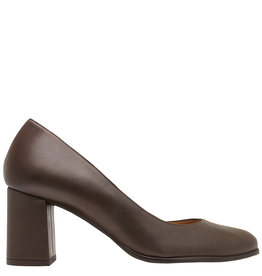 Lodi Brown Block Heel Pump Dega