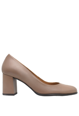 Lodi Taupe Block Heel Pump Dega