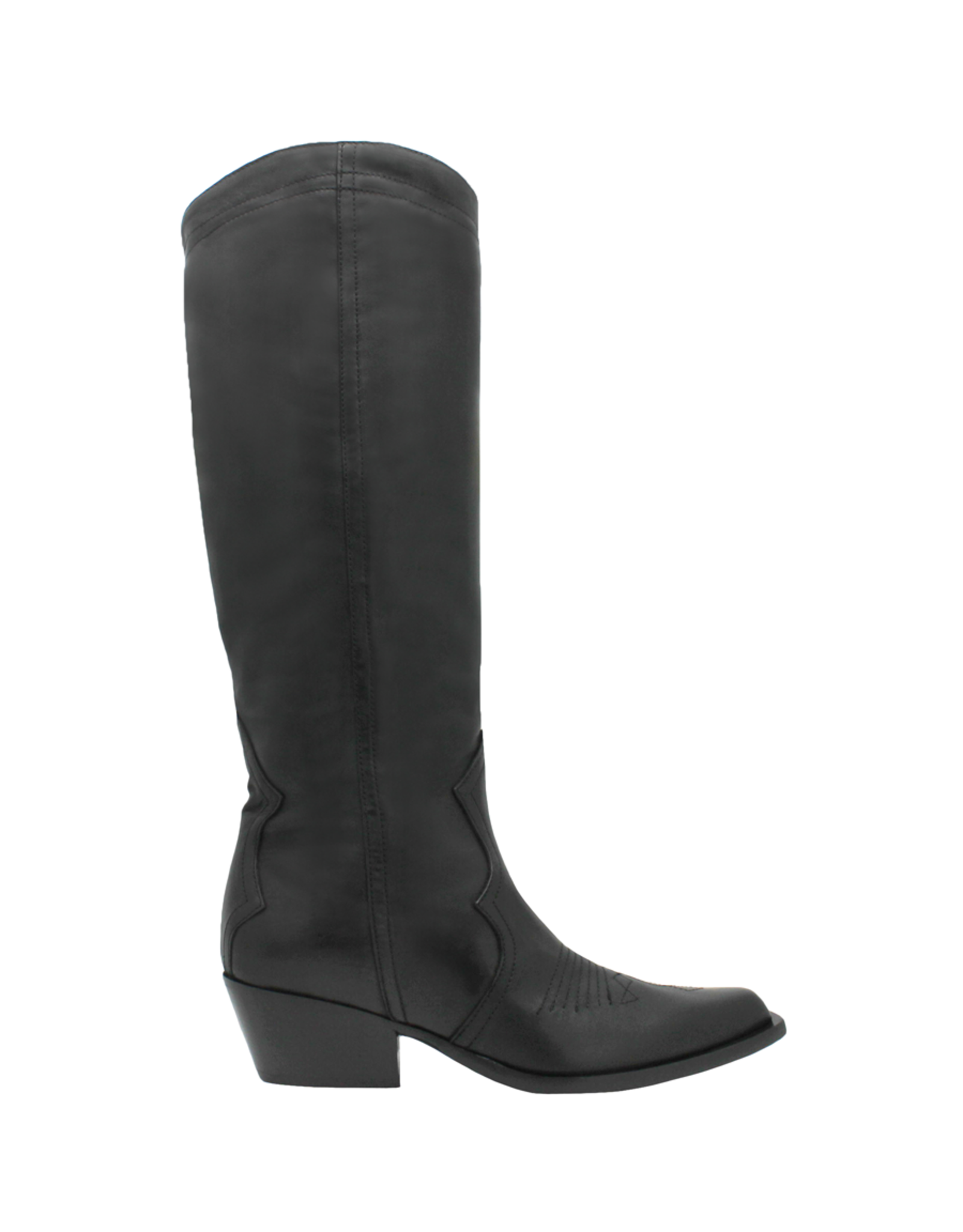 Now Now Black Western Knee Boot 7856