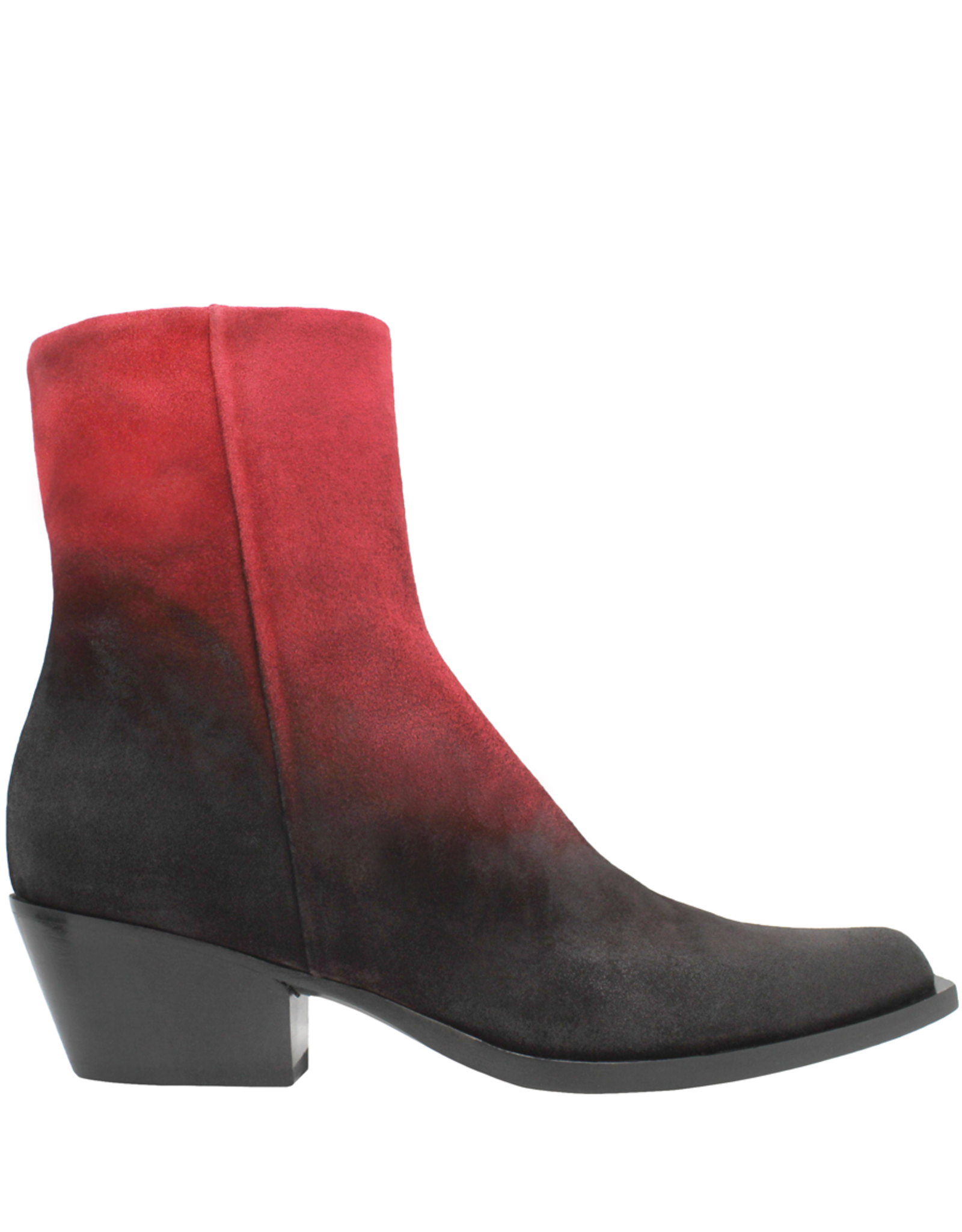 Now Now  Red Suede Western Boot 7865