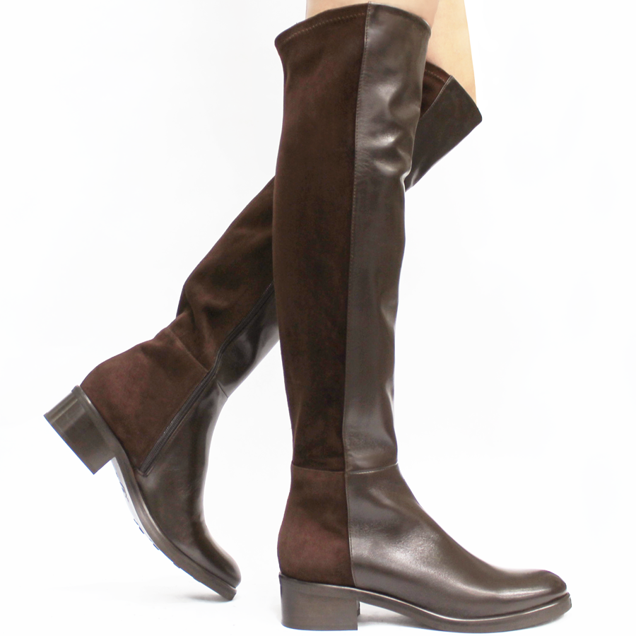Le Pepe Brown Over the Knee Boot 1508 Head Start Shoes